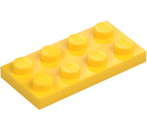 LEGO Amarillo Placa 2 x 4 (3020)