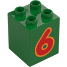 Duplo Ladrillo 2 x 2 x 2 con '6' (13170 / 31110)