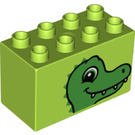 Duplo Ladrillo 2 x 4 x 2 con Dinosaurio Cabeza (31111 / 43518)