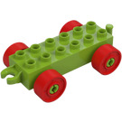 Duplo Coche Chasis 2 x 6 con Rojo Ruedas (Enganche abierto) (14639 / 74656)