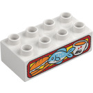 Duplo Ladrillo 2 x 4 con Sandwich, Pez y Coffee (3011 / 38982)