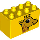 Duplo Ladrillo 2 x 4 x 2 con Giraffe Cabeza (31111 / 43531)