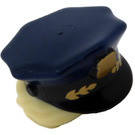 LEGO Policía Gorra con Bright Luz Amarillo Pelo Bun y Dark Azul Parte superior