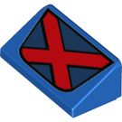 LEGO Pendiente 1 x 2 (31°) con rojo x (29206 / 85984)