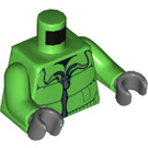 LEGO Bright Green Minifigure Torso Puffer Snow Coat with Zipper (76382)