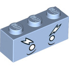 LEGO Ladrillo 1 x 3 con Cara con Blanco Ojos y Eyebrows 'Ice King' (3622 / 32734)