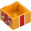 LEGO Caja 2 x 2 con Rojo Raya con Arco (2821 / 103839)