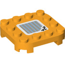 LEGO Plato 4 x 4 x 0.7 con Esquinas redondeadas y Empty Middle con Seesaw Symbol (66792 / 79871)