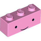 LEGO Ladrillo 1 x 3 con Rostro con Negro Ojos, Delgado Smile 'Princess Bubblegum' (3622 / 32737)