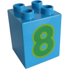 LEGO Duplo Ladrillo 2 x 2 x 2 con '8' (13171 / 28938)