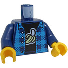 LEGO Checkered Chaqueta con Plátano Camisa Torso (973 / 76382)