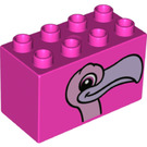 LEGO Duplo Ladrillo 2 x 4 x 2 con Flamingo Cabeza (31111 / 43528)