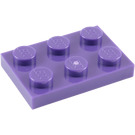 LEGO Morado oscuro Plato 2 x 3 (3021)