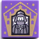 LEGO Plana 2 x 2 con Chocolate Rana Carta Bertie Bott Patrón con ranura (3068)