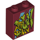 LEGO Ladrillo 1 x 2 x 2 con Graffiti con soporte interior (3245 / 36923)