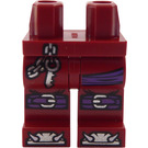 LEGO Caderas y piernas con Dark Purple Wraps y Plata Toes (3815)