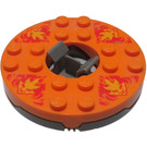LEGO Ninjago Spinner con Bright Light Orange Faces y rojo Flames (92547)
