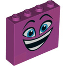 LEGO Ladrillo 1 x 4 x 3 con Smiling Rostro (49311 / 52096)