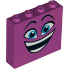 LEGO Ladrillo 1 x 4 x 3 con Smiling Cara (49311 / 52096)