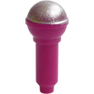 LEGO Microphone con Mitad Metallic Plateado Parte superior (21009 / 50511)