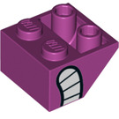 LEGO Pendiente 2 x 2 (45°) Invertido con Amplio Sonrisa (Derecha) con espaciador plano debajo (3660 / 52092)