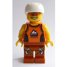 LEGO Man en Orange Tank Parte superior y Casco Minifigura