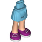 LEGO Cadera con Basic Curvo Skirt con Magenta Shoes y blanco Laces con bisagra gruesa (35634 / 36180)