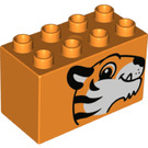 LEGO Duplo Ladrillo 2 x 4 x 2 con Tigre Cabeza (31111 / 43524)