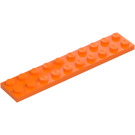 LEGO Naranja Placa 2 x 10 (3832)