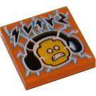 LEGO Loseta 2 x 2 con Minifig Cabeza con Headphones con ranura (3068)