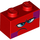 LEGO Ladrillo 1 x 2 con Queen Watevra Wa'Nabi Grumpy Rostro con tubo inferior (3004 / 47820)