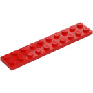 LEGO Rojo Placa 2 x 10 (3832)