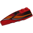 LEGO Cuña 2 x 6 Doble Izquierda con Blanco/Naranja Curves y Negro Fade (41748 / 47943)