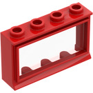 LEGO Ventana 1 x 4 x 2 Classic con Fixed Vidrio y alféizar corto