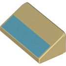 LEGO Pendiente 1 x 2 (31°) con Azul Rectangle (73796 / 85984)