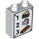 LEGO Duplo Ladrillo 1 x 2 x 2 con 1 Sandwich 2 Pie 3 Pan sin tubo inferior (4066 / 19338)