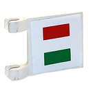 LEGO Bandera 2 x 2 con Italiano Bandera Pegatina sin borde ensanchado (2335)