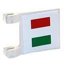 LEGO Bandera 2 x 2 con Italian Bandera Pegatina sin borde acampanado (2335)