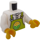 LEGO Minifig Torso Shirt con Lime Bib Overalls con City Farm logo (973 / 76382)