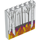 LEGO Panel 1 x 6 x 5 con Autumn Woodland Decoración (59349 / 60812)