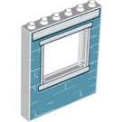 LEGO Panel 1 x 6 x 6 con Ventana Recorte con Azul pared (15627 / 50137)