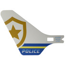 LEGO El plastico Cola (Fin) for Flying Helicopter con 'Policíuna' y Policíuna Badge (69608)