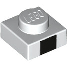 LEGO Plato 1 x 1 con Negro Cuadrado (35329 / 106630)