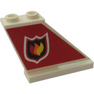 LEGO Timón 1 x 3 x 4 con Fuego logo Derecha Pegatina (2340)