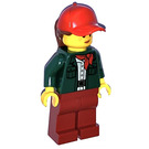 LEGO Woman en Dark Green Jacket Minifigura