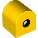 LEGO Duplo Ladrillo 2 x 2 x 2 con Parte superior curvo con Eye Open / Closed en Opposite Lado (3664 / 67317)