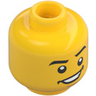 LEGO Cabeza Hombre Negro Eyebrows (Espiga sólida hueca) (3626 / 37061)