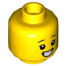 LEGO Cabeza con Amplio Sonrisa / Laughing con cerrado Ojos (Perno sólido empotrado) (3626 / 56745)