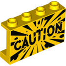 LEGO Panel 1 x 4 x 2 con "Caution" y Explosion Burst (14718 / 74082)