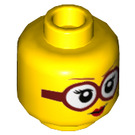 LEGO Shirley Keeper Sencillo Cabeza con Dark rojo Glasses (Perno sólido empotrado) (3626 / 73965)